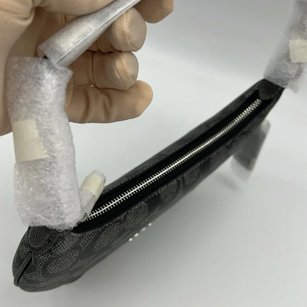 Coach Mini Payton Bag In Signature Canvas Silver Gunmetal Multi - Picture 7 of 15